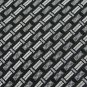 #1A New Henry Grethel USA Woven Rectangle Stripe Black Silver  Tie NECKTIE