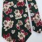 #1A KETCH COTTON FLORAL GREEN MAGENTA BEIGE  SILK MEN NECK TIE NECKTIE