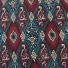 #1A J. RIGGINGS DIAMONDS PURPLE RED TEAL SILK MEN NECK TIE f