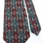 #1A J. RIGGINGS DIAMONDS PURPLE RED TEAL SILK MEN NECK TIE f