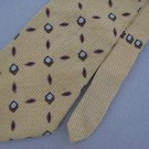 Nautica Floral Silk Mens Yellow Blue Square Dress Neck tie Men Designer Tie EUC