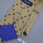 Nautica Floral Silk Mens Yellow Blue Square Dress Neck tie Men Designer Tie EUC