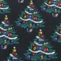 #1A NEW AMERICAN TRADITION Christmas Tree Ornament BLACK GREEN Silk Necktie Tie