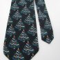 #1A NEW AMERICAN TRADITION Christmas Tree Ornament BLACK GREEN Silk Necktie Tie