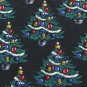 #1A NEW AMERICAN TRADITION Christmas Tree Ornament BLACK GREEN Silk Necktie Tie