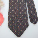USA Seller Vtg Pierre Cardin Gray Red Paisley Narrow Men Neck Tie Excellent