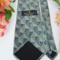 New BILL BLASS OLIVE GREEN DIAMOND PATTERN MEN NECK TIE Men Designer Tie EUC