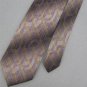 VINTAGE WEMBLEY BROWN GLOSS STRIPE TEXTURE 60s 70s Mens Neck Tie #V-3 EVC