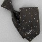 Vtg Pierre Cardin Monogram Skinny Micro Paisley Floral Texture 70s Neck Tie V-4