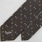 Vtg Pierre Cardin Monogram Skinny Micro Paisley Floral Texture 70s Neck Tie V-4