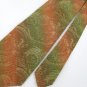 Vtg Rare Damon Art Nouveau Vivid Orange Olive Texture 60s 70s Mens Neck Tie #VE