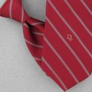 Vtg Rare Christian Dior Monogramme Gold Red Narrow 70s 60s Necktie Neck Tie VE1