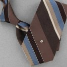 Vtg Rare Pierre Cardin Monogram Brown Sky Narrow Texture 70s 60s Neck Tie VE1