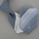 Vtg Pierre Cardin Monogram Skinny Narrow Texture 70s Gray Blue Neck Tie #V-4 EVC