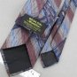 VINTAGE WEMBLEY BLUE GRAY STRIPE TEXTURE 1960 60s 70s Mens Neck Tie #V-1 EVC