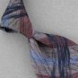 VINTAGE WEMBLEY BLUE GRAY STRIPE TEXTURE 1960 60s 70s Mens Neck Tie #V-1 EVC