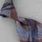 VINTAGE WEMBLEY BLUE GRAY STRIPE TEXTURE 1960 60s 70s Mens Neck Tie #V-1 EVC