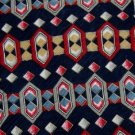 #1A GEOFFREY BEENE STRIPE NAVY RED YELLOW SILK MEN NECK TIE  Cravat Krawatt