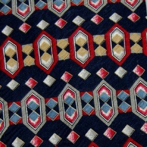 #1A GEOFFREY BEENE STRIPE NAVY RED YELLOW SILK MEN NECK TIE  Cravat Krawatt