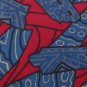 USA Seller OLEG CASSINI ART DECO BLUE RED GREY SILK MEN NECK TIE Excellent