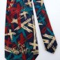 APPOINTED APPEARL NAVY TEAL RED POLYESTER MEN NECK TIE Men Designer Tie EUC
