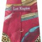 #1A LOST KINGDOM CHEETAH MAROON GOLDEN TEAL TIE NECKTIE Mens