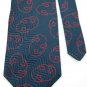 CLAIBORNE NAVY RED GREEN SILK Men Neck Tie Men Designer Tie EUC