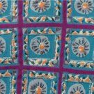 #1A LT DESIGNS Turquoise Violet Square Men  Silk TIE NECKTIE