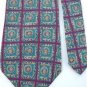 #1A LT DESIGNS Turquoise Violet Square Men  Silk TIE NECKTIE