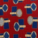 ANDREW ROSETTI RED BLUE YELLOW SILK MEN NECK TIE Men Designer Tie EUC