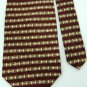 DOVER ARROW NECKTIE STRIPE MAROON YELLOW SILK NECK TIE Men Designer Tie EUC