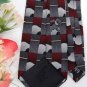 DANCING BEAR GRAY BEIGE DarkRed ART DECO Men Neck Tie Men Designer Tie EUC