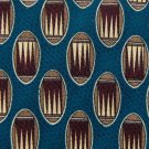 FERRELL REED GREEN KHAKI OVAL PATTERN SILK TIE NECK Men Designer Tie EUC