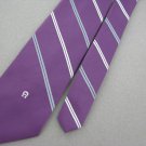 Vtg Rare Etienne Aigner Orchid White Gary Logo Stripe Mens Neck Tie Necktie #VE