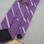 Vtg Rare Etienne Aigner Orchid White Gary Logo Stripe Mens Neck Tie Necktie #VE