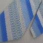 Vintage Sears Stripe Plaid Blue BlackTexture 70s 60s 1970 Mens Neck Tie  #EV