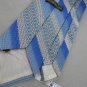 Vintage Sears Stripe Plaid Blue BlackTexture 70s 60s 1970 Mens Neck Tie  #EV