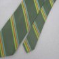 Vintage Wemlon Wembley Vivid Grn Gold Blue Stripe 60's 70's Men's Neck Tie #EV