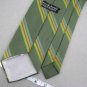 Vintage Wemlon Wembley Vivid Grn Gold Blue Stripe 60's 70's Men's Neck Tie #EV