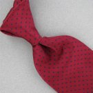 VINTAGE DAMON RED POLKA DOT FAT TEXTURE 60s 70s Mens Neck Tie #V-3 EVC