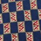 JoS A BANK NavyBlue TAN RED CHECKER SILK MEN NECK TIE Men Designer Tie EUC