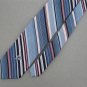 Vtg Pierre Cardin Monogram Skinny Sky Navy Blue Texture 70s Neck Tie #V-4 EVC