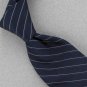 VTG XL 63"JACQUES ESTIER NAVY STRIPE NARROW TEXTURE 60s 70s Mens Neck Tie #V-1