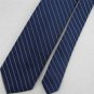 VTG XL 63"JACQUES ESTIER NAVY STRIPE NARROW TEXTURE 60s 70s Mens Neck Tie #V-1