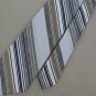 Vtg Rare Designer Sky Navy Blue Wht Stripe Texture 60s 70s Men Neck Tie #V-4 EVC
