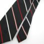 Vtg Oscar de la Renta Monogram Stripe Red Blk Texture 60s 70s Mens Neck Tie #VE
