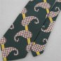 VINTAGE SEARS GREEN WHITE STRIPE PAISLEY FAT WIDE 60s 70s Mens Neck Tie #V-2 EVC