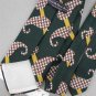 VINTAGE SEARS GREEN WHITE STRIPE PAISLEY FAT WIDE 60s 70s Mens Neck Tie #V-2 EVC