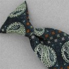 Vintage Victore Ties Art Nouveau Olive Green Clip-On 60s 70s Mens Neck Tie #V-4