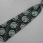 Vintage Victore Ties Art Nouveau Olive Green Clip-On 60s 70s Mens Neck Tie #V-4